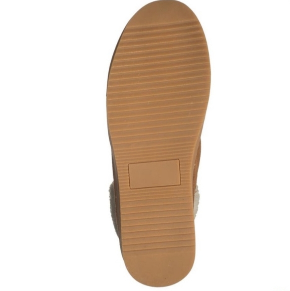 NEW Susina Zayva Suede Shearling Trim Sneaker Tan - Picture 5 of 6